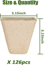 YESIACE 126 Packs Square Peat Pots, 3.15 Inch Seed Starting Pots with Drainage Holes Square Nursery Pot,Biodegradable Eco-Friendly Round Plant Seed Starter Peat Germination Seedling Trays