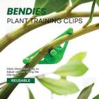 Bendies LST Plant Training Clips 50 Pack - v2.0 Adjustable Low Stress Support Clips for Stem Bending, Grow Tent, Plant Ties & Gardening Accessories