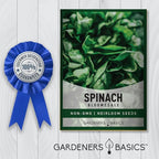 Gardeners Basics, Bloomsdale Spinach Seeds for Planting is A Great Heirloom, Non-GMO Vegetable Variety- Great for Indoor, Outdoor and Hydroponics Gardening