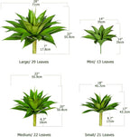 Artificial Agave Plants, UV Resistant Fake Agave Planters for Indoor and Outdoor Decorating Artificial Plants for Outdoors Fake Plants (2Pack, 12.6") Green