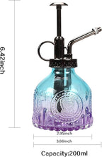 Glass Plant Mister Spray Bottle 200ML Watering Bottle with Top Pump Watering Can for Indoor Outdoor House Plants,Flowers (Blue-Purple)