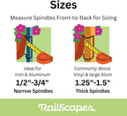 Railscapes Floating Railing Plant Clip for 1/2" - 3/4” Narrow Spindles