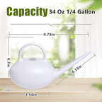 Plant Watering Can - for Indoor Plant Garden - 1/4 Gallon - White