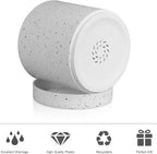 7/6.5/6/5/4 inch Plant Pots, 5 Pack Cylinder Flower Pots for Small Indoor Outdoor Plants, Plastic Planters with Drainage Holes and Saucers for Garden Succulent House Plants, Speckled White