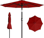 AreShark 9 FT Patio Umbrella for Outdoor, Outdoor Table Umbrella with Push Button Tilt and Crank, Outdoor Patio Umbrellas with 8 Sturdy Ribs for Market, Garden, Pool (Burgundy)