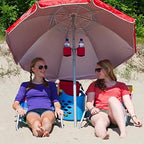 Wondershade Ultimate Portable Sun Shade Umbrella – Lightweight Adjustable Outdoor Patio & Beach Umbrella with Tripod Base (Pink)