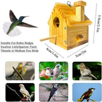 Bird Houses for Outside Clearance, Bird House Natural Wood Birdhouse with Pole, Hanging Blue Bird Houses for Outdoors Garden Country, Finch Cardinals Swallow Wren Bluebird House
