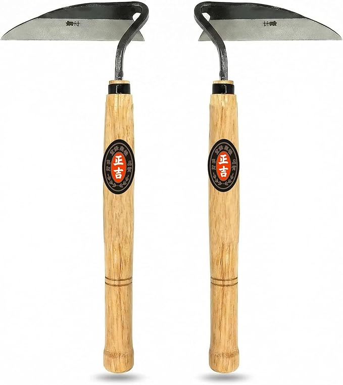Kana Hoe 217 Japanese Garden Hand Hoe Sickle, Weeding Sickle (Fits Both Hands)