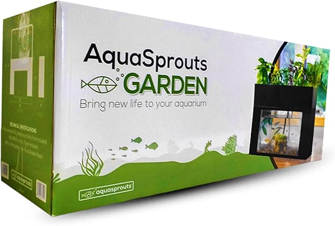 AquaSprouts Aquaponics Garden, Self-Sustaining Desktop Aquarium Hydroponics Ecosystem Kit, fits Standard 10 Gallon Aquariums