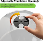 RooTrimmer 13 Inch Humidity Domes Garden Cloches for Plant Protection, Protectors from Animals, Garden Clear Plant Cover with Ventilation Holes 5 Pack