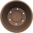 Bloem Terra Pot Round Planter: 16", Chocolate, (No Saucer Included) Matte Finish, Durable Resin, Traditional Style Pot, For Indoor and Outdoor Use, Gardening, 8 Gallon Capacity, Saucer Sold Separately
