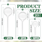 20 PCS Plant Watering Globes,Plastic Clear Watering Bulbs,Self Watering Flower Automatic Watering Device for Home Garden Plants Indoor,Outdoor,Flowerpot,(Large,Medium,Small)