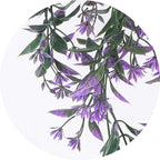 PASYOU Artificial Ivy, Hanging Vine Plastic Plants Grass Leaves Foliage Vines, UV Resistant Greenery Fake Flowers for Home Indoor Outdoor Garden Door Wall Wedding Party DIY Decoration - Purple 2 Pack