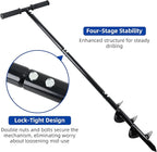 Heavy Duty Manual Garden Auger Drill 4" x 42" Post Hole Digger Hand Spiral Drill for Digging Planting Bulb Bedding