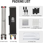 CROWN SHADES 12x12 Pop Up Canopy Outside Canopy, Patented One Push Tent Canopy with Wheeled Carry Bag, Bonus 8 Stakes and 4 Ropes, White