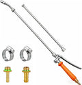 44 Inches All Metal Replacement Sprayer Wand,1/4" & 3/8" Brass Barb Sprayer Wand Replacement, Stainless Steel Sprayer Wand with Shut off Valve & 2 Hose Clamps (44 Inches Sprayer Wand)