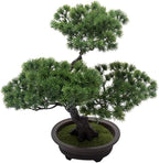 Artificial Bonsai Pine Tree, Plastic Simulation Potted Plant DIY Decorative Bonsai, Desk Display Fake Tree Pot Ornaments Home Office Bedroom Living Room Farmhouse Decorations(Style 3)