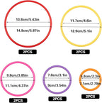 10 PCS Aquarium Floating Plant Corral, 5 Sizes (2.4'', 3.15'', 3.9'', 4.7'' and 5.5'') Round Fish Feeding Rings Set for Intercept Aquatic Floating Plants (Multi-Color Combinations)