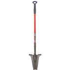 Root Slayer 22311 Nomad Compact Steel Garden Spade for Digging Soil and Root Removal, Portable Tool, Red