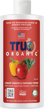 True Organic Liquid Tomato & Vegetable Food – Organic Fertilizer for Superior Harvests – 32 fl. oz. Bottle Covers 60 Sq. Ft.