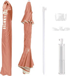 AMMSUN Shade Umbrella, Premium Portable Umbrella with Stand, 6.5ft Lightweight Free Standing Canopy for Sporting Games, Adjustable Instant Sun Protection and Easy to Carry, Peach Pink