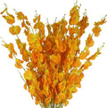 Tall Artificial Orchid Long Stem Silk Flowers 12 Pcs (Each 38.5”) for Wedding Festive Party Home Office Decoration, No Include Vase