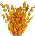 Tall Artificial Orchid Long Stem Silk Flowers 12 Pcs (Each 38.5”) for Wedding Festive Party Home Office Decoration, No Include Vase