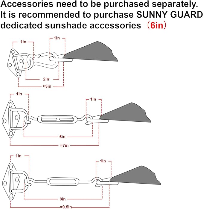 SUNNY GUARD Custom Size 8'x15' Turquoise Blue Sun Shade Sail Rectangle UV Block Shade for Backyard Yard Patio Deck Garden(Customized)