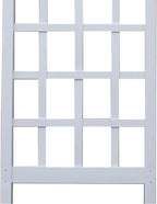 Dura-Trel Cambridge Vinyl Trellis, Outdoor Plant Support Frame, 28" x 75", White - Decorative Grid-Style Lattice for Climbing Vines & Flowers, Use Against Walls, Fences or Freestanding