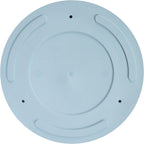 Bloem Mathers 12" Misty Blue Round Modern Resin Garden Planter Pot with Drainage Holes and Removable Saucer Tray Included