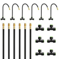 RAINPOINT Drip Irrigation System, No Pipe, only 6pcs Adjustable Copper Nobbles for Greenhouse, Lawn, Raised Beds, Outdoor Plants, 360°Adjustable and Quick Connectors