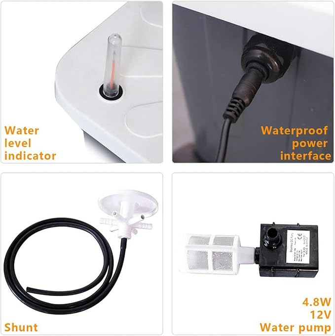FLTRGO Hydroponics Tower - Hydroponics Growing System for Indoor Herbs, Fruits and Vegetables - Aeroponic Tower with Hydrating Pump, Timer, Adapter, Seeding Bed & Net Pots