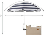 Chair Umbrella with Clamp,46 inches UPF 50+ Clip on Parasol for Patio,Beach Chairs,Strollers,Wheelchairs,Golf Carts