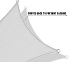 SUNNY GUARD Custom Size 13'x13'x13' Silver Grey Sun Shade Sail Triangle UV Block Shade for Backyard Yard Patio Deck Garden(Customized)