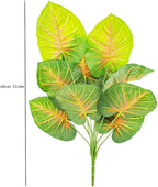 Artificial Caladium Plant with Red and Green Leaves, Red Leaf Artificial Plants Decoration Simulated Bonsai Potted Decor Home Room Party Wedding Office Floor(RedGreen(No Flowerpot), 60cm)