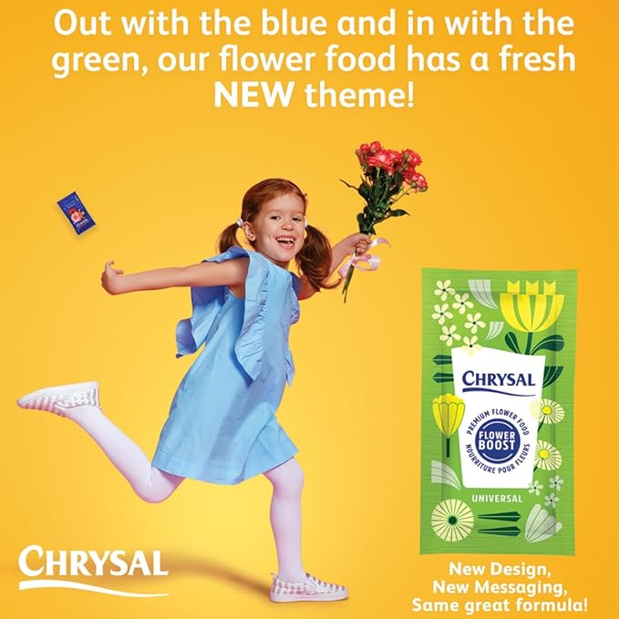 Chrysal Flower Boost – Clear Flower Food Packets for Flower Arrangements & Bouquets – Floral Supplies for Fresh Flowers – Fresh Flower Arrangements Supplies (5g - 200 Ct)