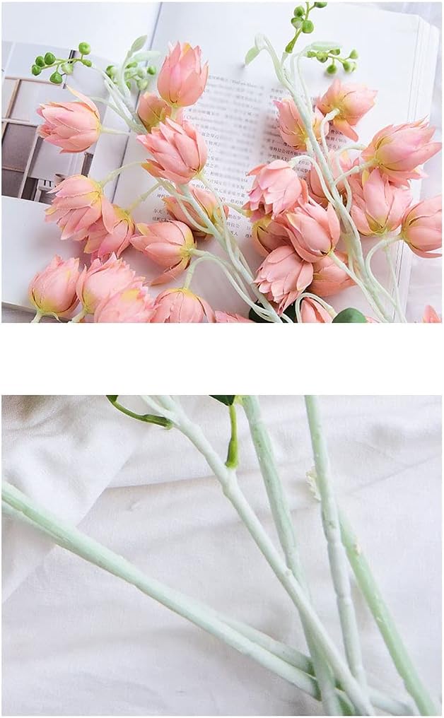 Fake Flowers Phoenix Orchid Artificial Flowers Fake Flowers Dining Flower Arrangement Decoration Living Room Bedroom Simulation Flower Dry Furnishings Flowers for Decoration (Color : 1) (1)