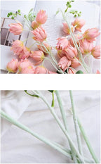 Fake Flowers Phoenix Orchid Artificial Flowers Fake Flowers Dining Flower Arrangement Decoration Living Room Bedroom Simulation Flower Dry Furnishings Flowers for Decoration (Color : 1) (1)