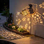 Solar Watering_Can Lights for Outside, 2Pack Watering_Can with Cascading Lights Shepherd's Hook, Metal Dog Statue Silhouette, Gardening Gifts for Women, Yard Decoration Outdoor and Garden Backyard