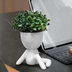 Zerzsy Desktop Plant for Women Office Decoration Fake Plant Succulents Artificial for Home Bathroom Living Room Office Decor Small Fake Plants Decor for Bedroom - Set of 1