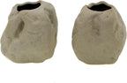 Aquatic Plant Pot,Ceramic Aquatic Decor Plant Cup Holder for Fish Tank Aquarium Aquascape Decoration (M 2pcs)