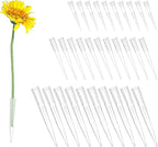 30 Pcs Floral Water Picks Flower Tubes for Fresh Flowers, Individual Floral Water Tubes Pointed End Plastic Single Flower Foam Arrangement Stem Holder for Cake Decoration