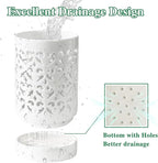 Orchid Pots with Holes 4 Inch, Ceramic Orchid Pot for Repotting with Saucers,More Ventilation Hole Easy Breathing, Plant Pot for Repotting Orchids and Other Flowers - Indoor/Outdoor