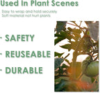 Garden Tie Green Tape, Plant Supports, Gentle On Plants (65.6ft × 0.6 inch, 1 roll, Green)