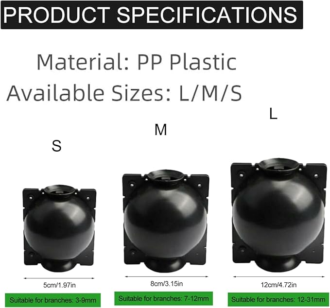 10PCS Propagation Stations Air Layering Pods, Reusable Rapid Root Plugs Air Layering Propagation Kit Grafting Tool Take Root Box Plant Propagation Ball Root Tone for Plant Cuttings Tree