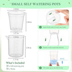 30 Pcak 2.2'' Small Self Watering Pots for Indoor Plants Mini Clear Pots with Water Level Indicator Plastic Automatic-Watering Pot with Drainage Holes for Semi-hydroponic African Violet