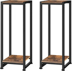 Lilybud--lily 2-Pcak Plant Stand Indoor, 31.5'' Tall Wood Plant Stands Heavy Duty Pedestal Stand for Indoor Outdoor, Modern Corner Flower Stand for Patio, Living Room, Balcony
