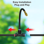 MIXC 200Ft 1/4" Drip Irrigation System,2026-Upgrade Garden Irrigation Kit with 32pcs Adjustable Copper Nozzles,Automatic Atomizing Watering System for Outdoor Plants,Raised Bed,Yard,Potted Plant,Lawn