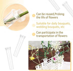 Vials for Flower Arrangements 2.8 Inch Floral Water Tubes Plastic Floral Vials with Caps (Clear, 20 Pack)