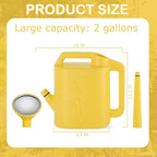 2 Gallon Watering Can for Indoor Plants, Garden Watering Cans for Outdoor Plant House Flower, Modern Plant Watering Can Large Long Spout with Sprinkler Head